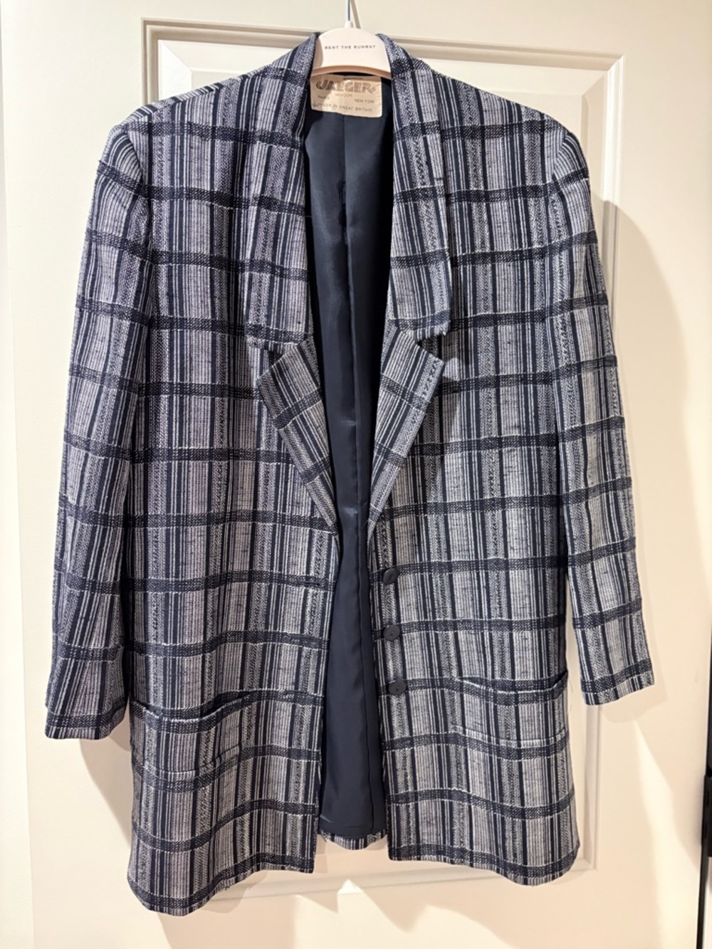 Vintage Jaeger London Plaid Blazer – Made in Great Britain Size 10